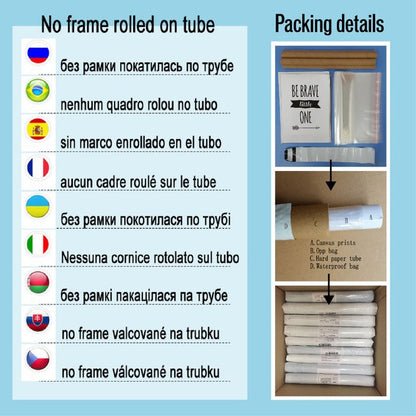 Abstract World Map Canvas Art Print Wall Pictures