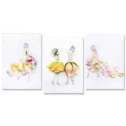 Flower Sex Girls Canvas Wall Art Abstract Still