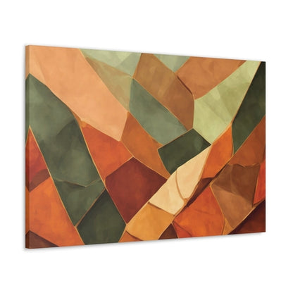 Canvas Wall Art Decor - Rustic Red Abstract Pattern