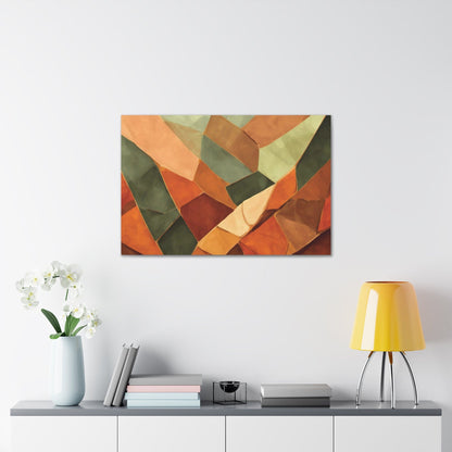 Canvas Wall Art Decor - Rustic Red Abstract Pattern