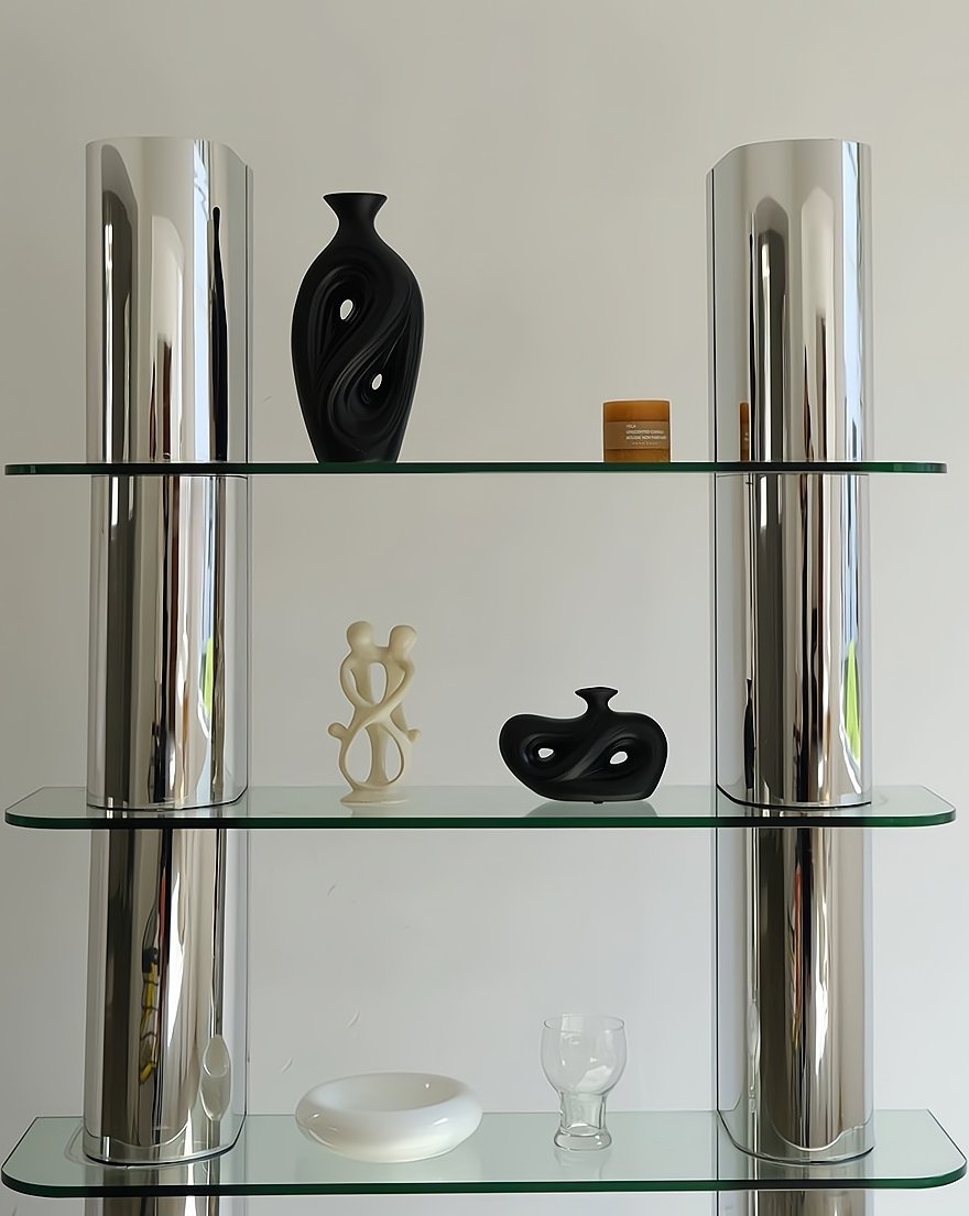 Handmade Contemporary Abstract Ceramic Black Flower Vase - Decorative